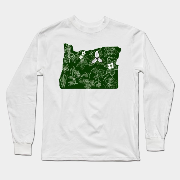 Native Plants of Oregon Long Sleeve T-Shirt by FernheartDesign